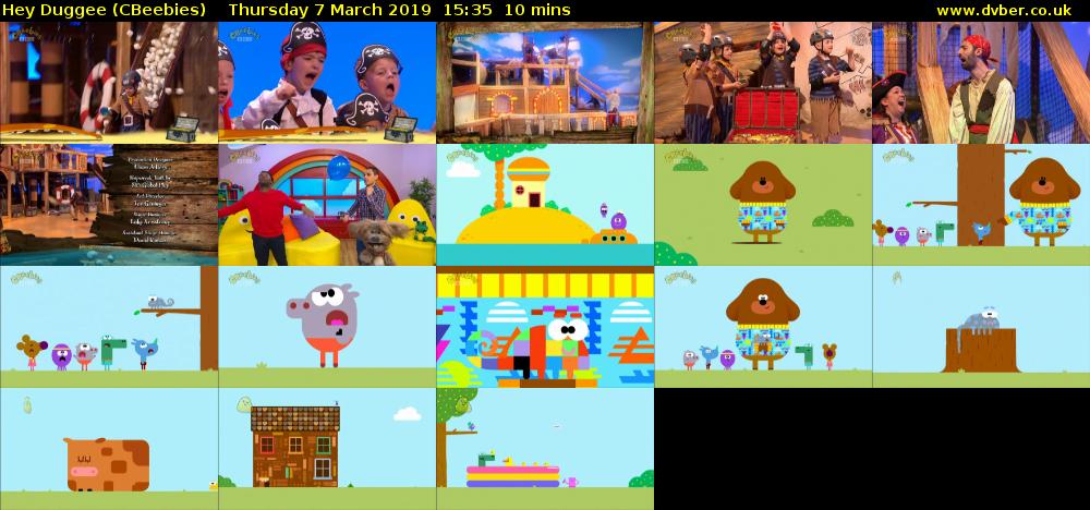Hey Duggee (CBeebies) Thursday 7 March 2019 15:35 - 15:45