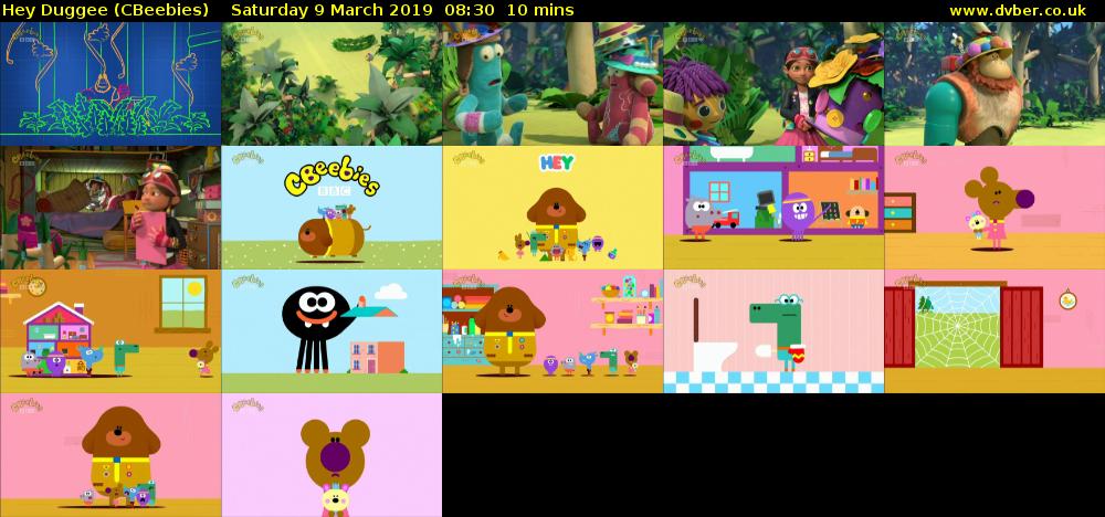 Hey Duggee (CBeebies) Saturday 9 March 2019 08:30 - 08:40