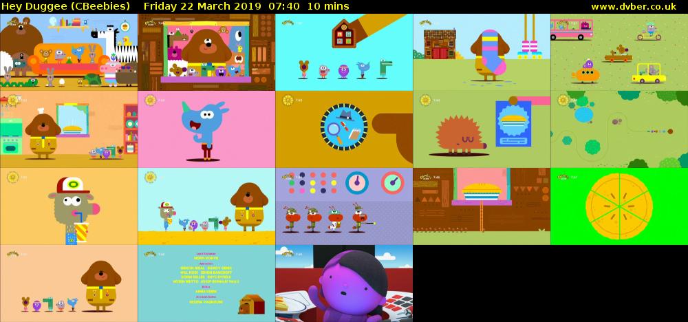 Hey Duggee (CBeebies) Friday 22 March 2019 07:40 - 07:50