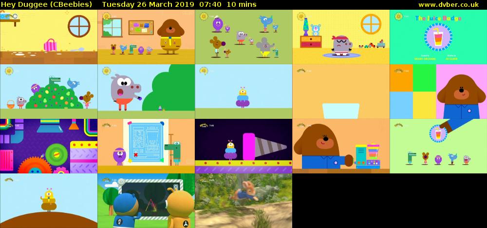 Hey Duggee (CBeebies) Tuesday 26 March 2019 07:40 - 07:50