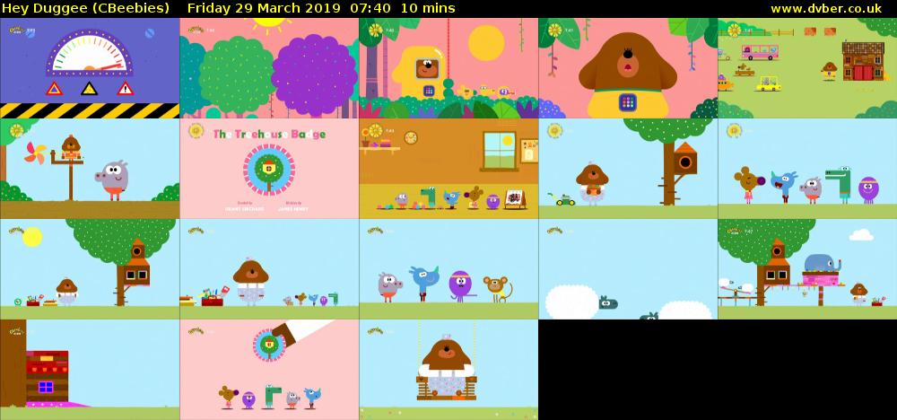 Hey Duggee (CBeebies) Friday 29 March 2019 07:40 - 07:50