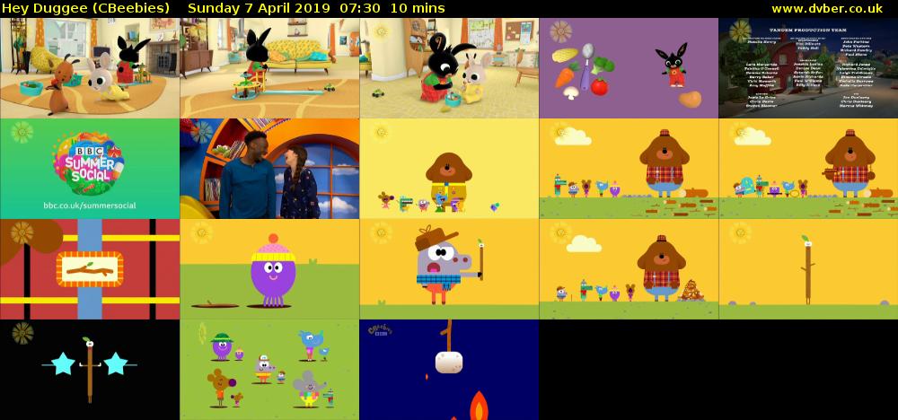 Hey Duggee (CBeebies) Sunday 7 April 2019 07:30 - 07:40