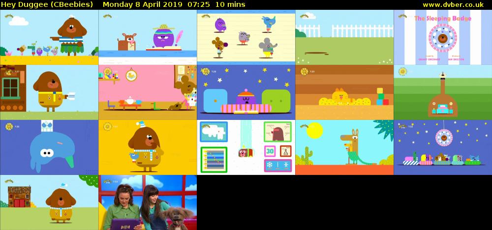 Hey Duggee (CBeebies) Monday 8 April 2019 07:25 - 07:35