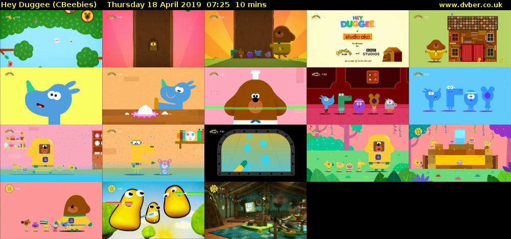 Hey Duggee (CBeebies) Thursday 18 April 2019 07:25 - 07:35