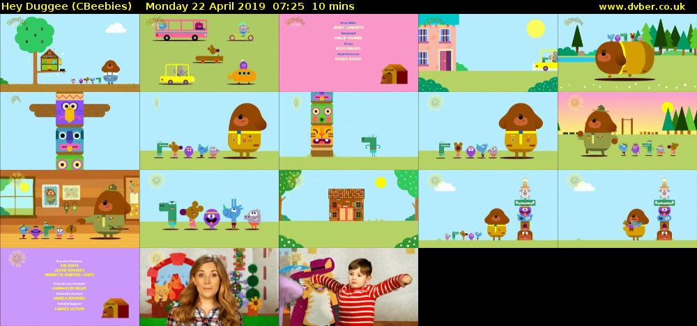 Hey Duggee (CBeebies) Monday 22 April 2019 07:25 - 07:35