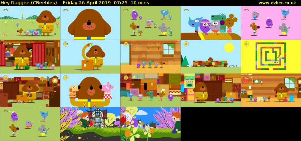 Hey Duggee (CBeebies) Friday 26 April 2019 07:25 - 07:35