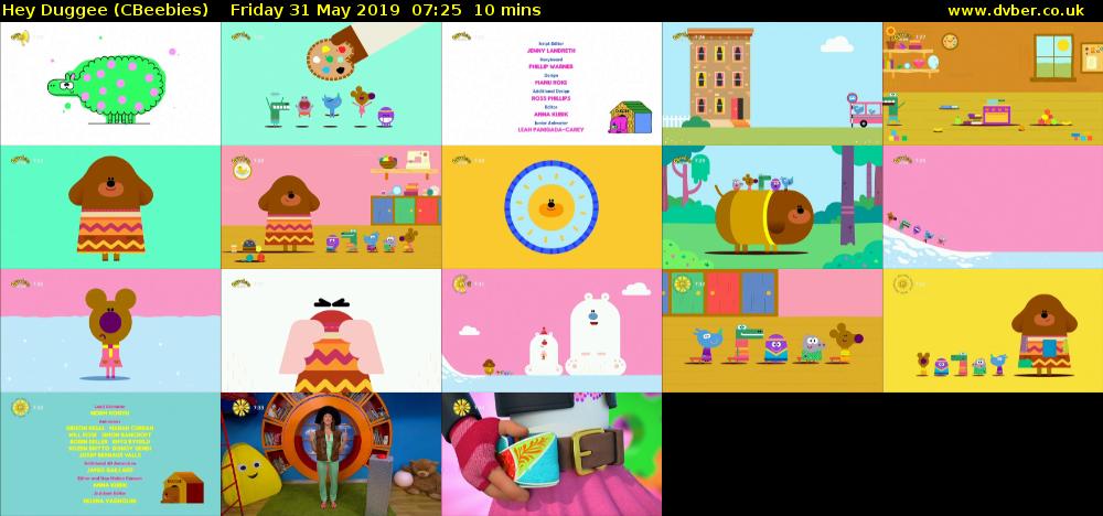 Hey Duggee (CBeebies) Friday 31 May 2019 07:25 - 07:35