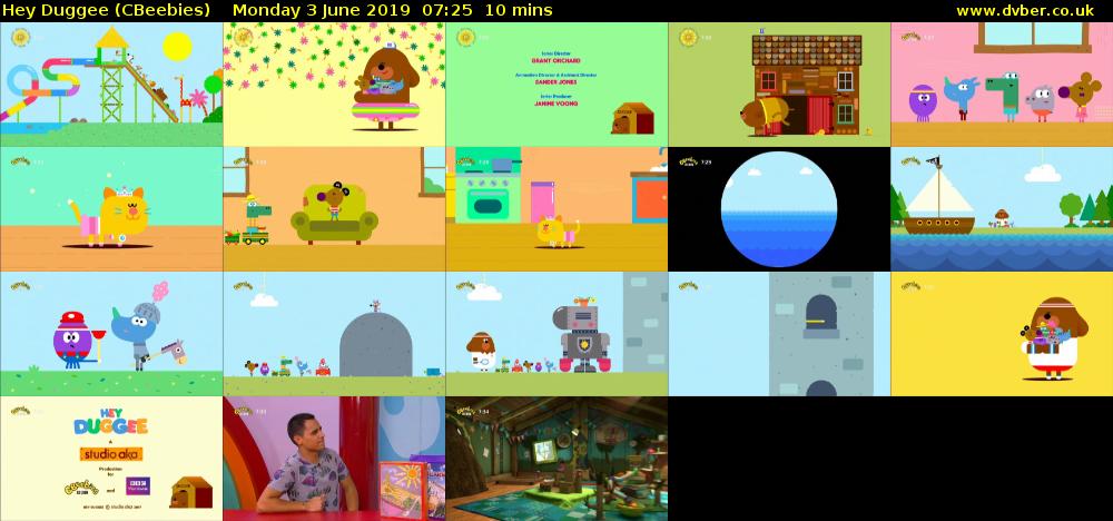 Hey Duggee (CBeebies) Monday 3 June 2019 07:25 - 07:35