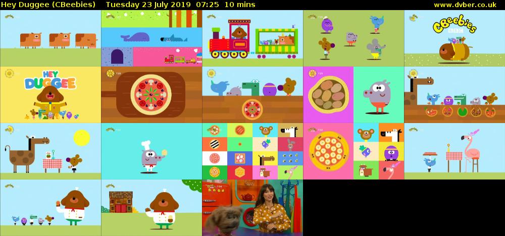 Hey Duggee (CBeebies) Tuesday 23 July 2019 07:25 - 07:35