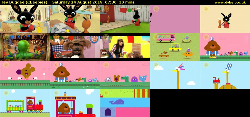 Hey Duggee (CBeebies) Saturday 24 August 2019 07:30 - 07:40