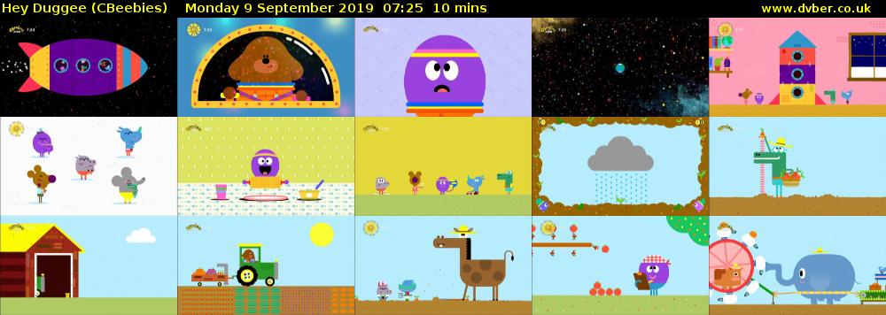 Hey Duggee (CBeebies) Monday 9 September 2019 07:25 - 07:35
