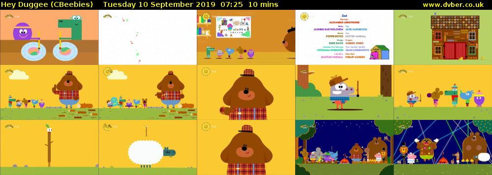Hey Duggee (CBeebies) Tuesday 10 September 2019 07:25 - 07:35