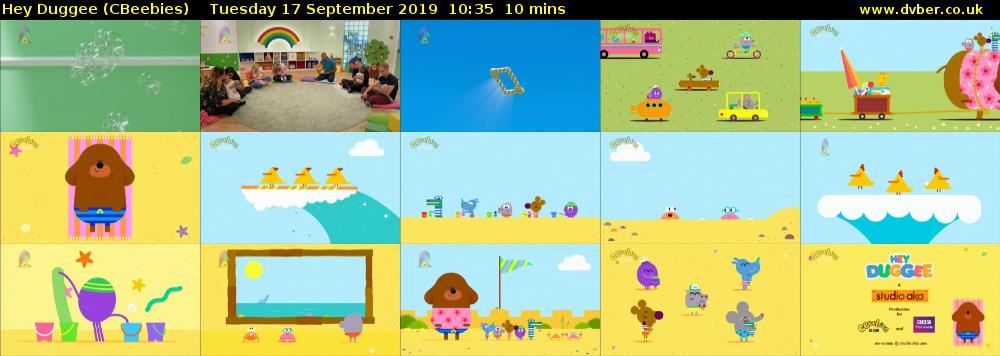 Hey Duggee (CBeebies) Tuesday 17 September 2019 10:35 - 10:45