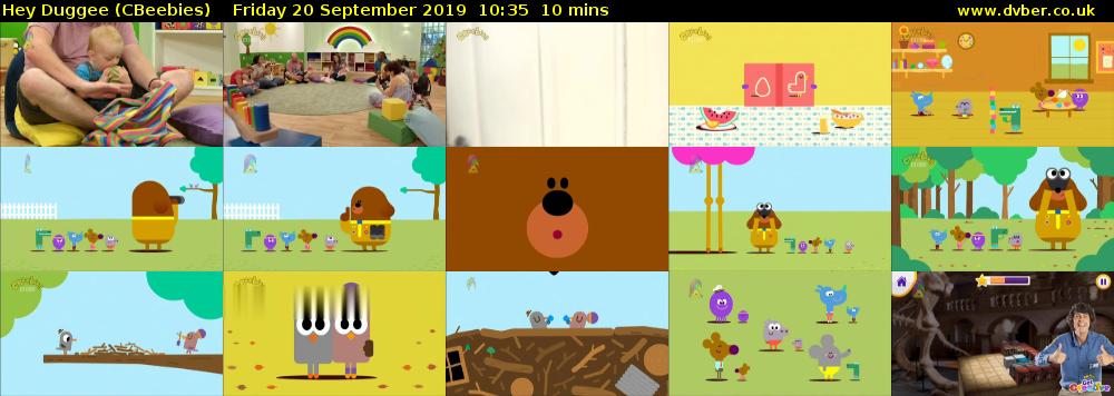 Hey Duggee (CBeebies) Friday 20 September 2019 10:35 - 10:45