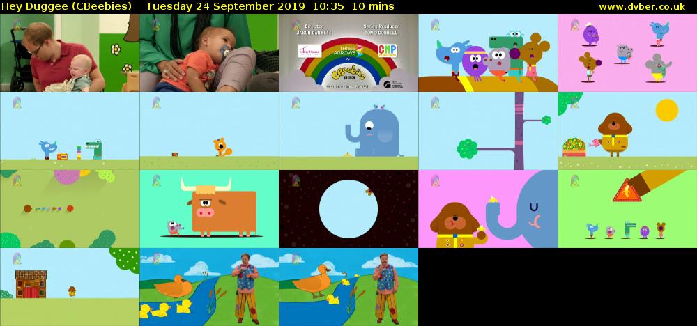 Hey Duggee (CBeebies) Tuesday 24 September 2019 10:35 - 10:45