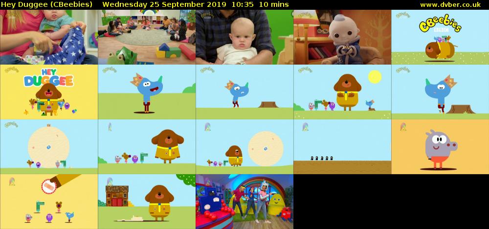 Hey Duggee (CBeebies) Wednesday 25 September 2019 10:35 - 10:45