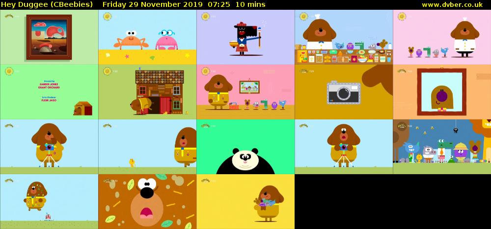 Hey Duggee (CBeebies) Friday 29 November 2019 07:25 - 07:35