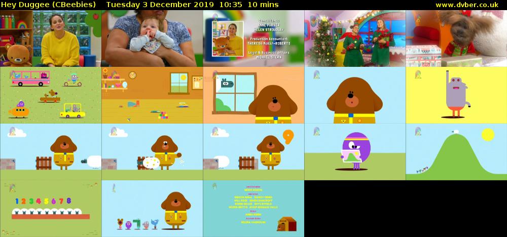 Hey Duggee (CBeebies) Tuesday 3 December 2019 10:35 - 10:45