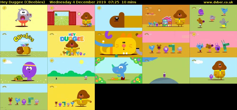 Hey Duggee (CBeebies) Wednesday 4 December 2019 07:25 - 07:35