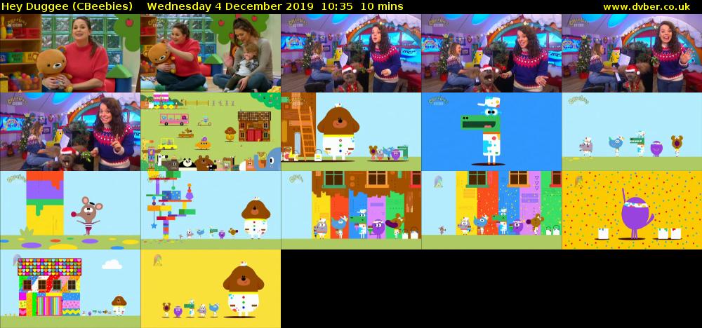 Hey Duggee (CBeebies) Wednesday 4 December 2019 10:35 - 10:45
