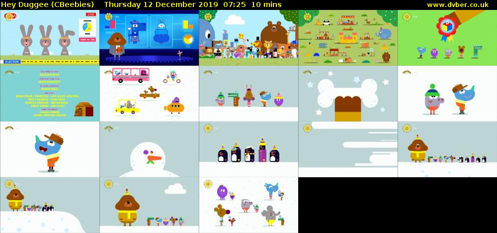 Hey Duggee (CBeebies) Thursday 12 December 2019 07:25 - 07:35