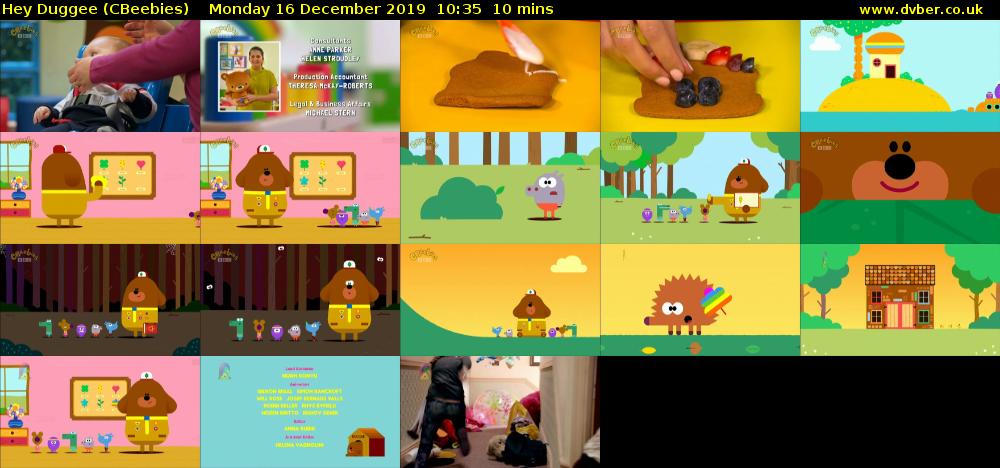 Hey Duggee (CBeebies) Monday 16 December 2019 10:35 - 10:45