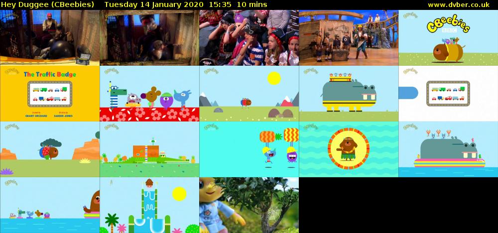 Hey Duggee (CBeebies) Tuesday 14 January 2020 15:35 - 15:45
