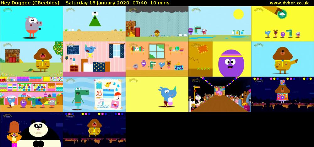 Hey Duggee (CBeebies) Saturday 18 January 2020 07:40 - 07:50