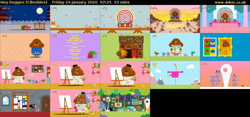 Hey Duggee (CBeebies) Friday 24 January 2020 07:25 - 07:35
