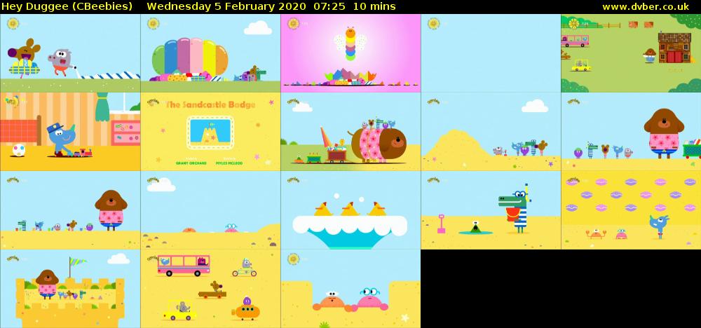 Hey Duggee (CBeebies) Wednesday 5 February 2020 07:25 - 07:35