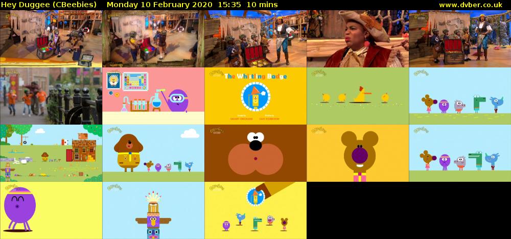 Hey Duggee (CBeebies) Monday 10 February 2020 15:35 - 15:45