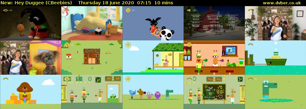 Hey Duggee (CBeebies) Thursday 18 June 2020 07:15 - 07:25