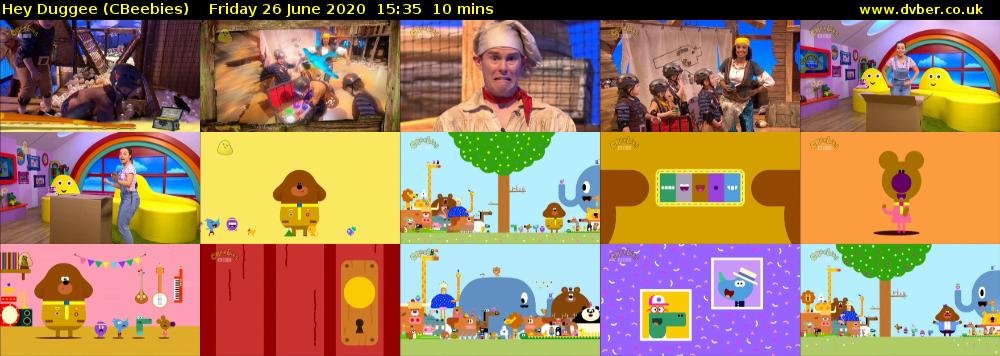 Hey Duggee (CBeebies) Friday 26 June 2020 15:35 - 15:45