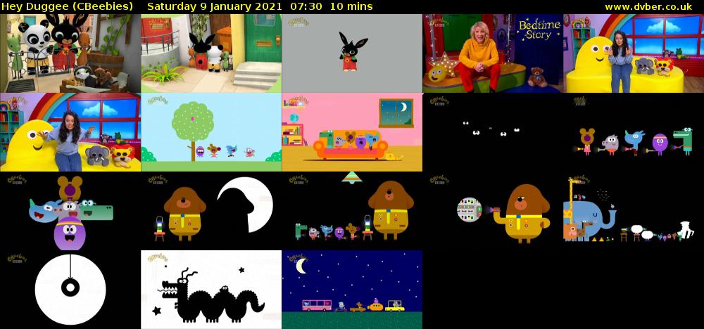 Hey Duggee (CBeebies) Saturday 9 January 2021 07:30 - 07:40