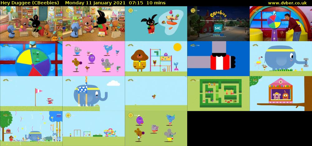Hey Duggee (CBeebies) Monday 11 January 2021 07:15 - 07:25
