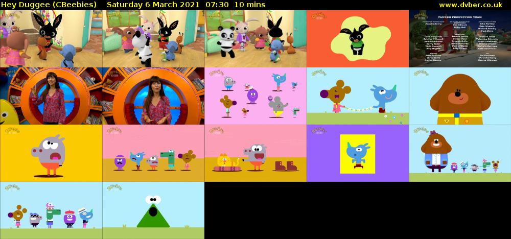 Hey Duggee (CBeebies) Saturday 6 March 2021 07:30 - 07:40
