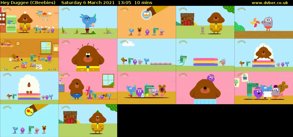 Hey Duggee (CBeebies) Saturday 6 March 2021 13:05 - 13:15