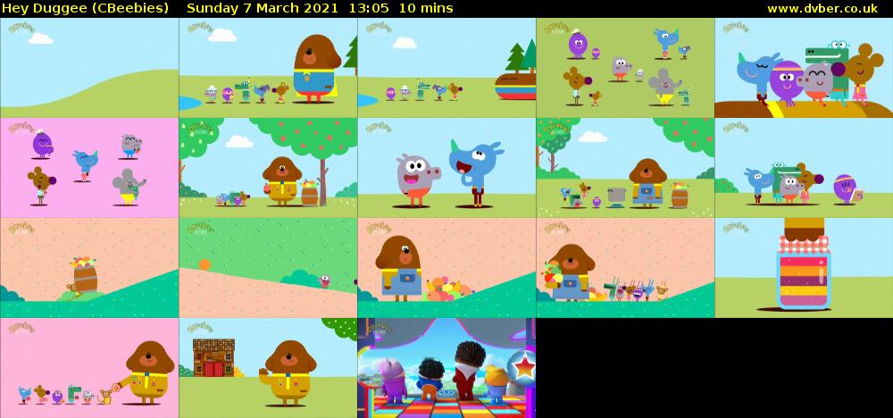 Hey Duggee (CBeebies) Sunday 7 March 2021 13:05 - 13:15