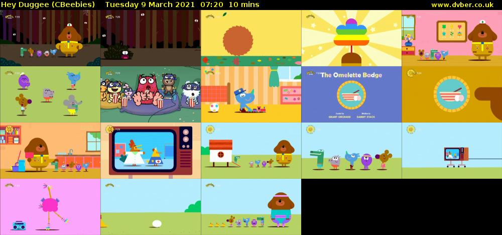 Hey Duggee (CBeebies) Tuesday 9 March 2021 07:20 - 07:30