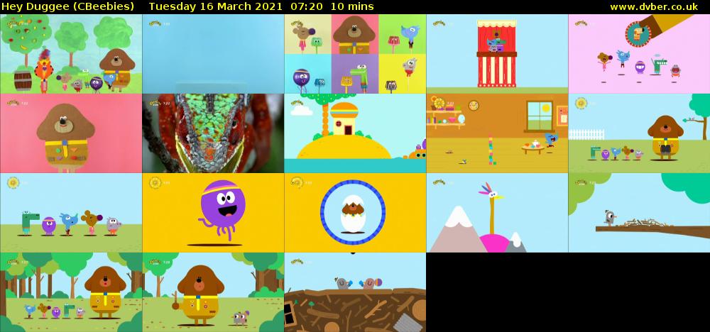 Hey Duggee (CBeebies) Tuesday 16 March 2021 07:20 - 07:30