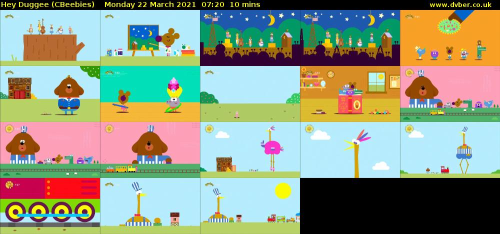 Hey Duggee (CBeebies) Monday 22 March 2021 07:20 - 07:30
