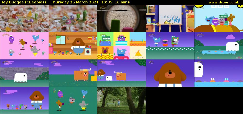 Hey Duggee (CBeebies) Thursday 25 March 2021 10:35 - 10:45