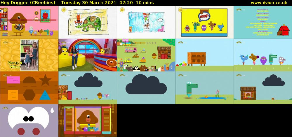 Hey Duggee (CBeebies) Tuesday 30 March 2021 07:20 - 07:30