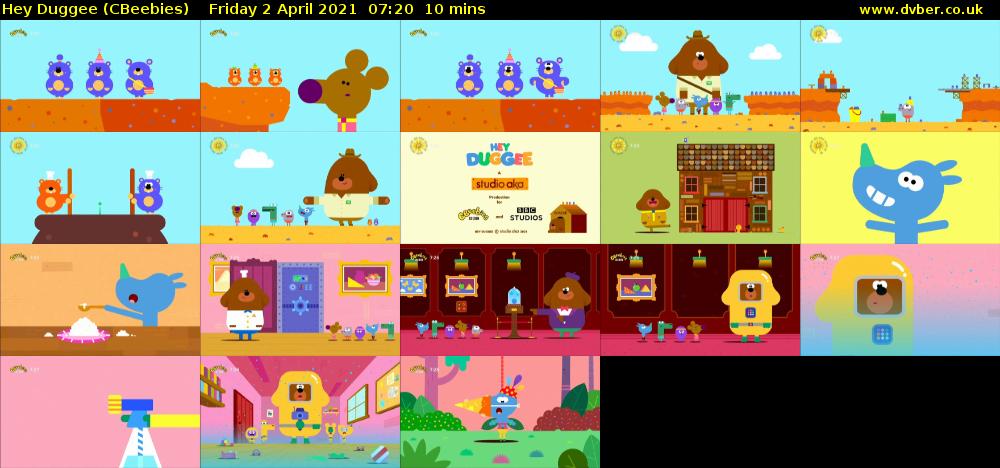 Hey Duggee (CBeebies) Friday 2 April 2021 07:20 - 07:30