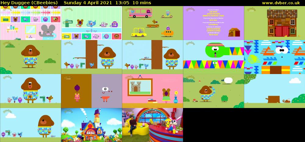 Hey Duggee (CBeebies) Sunday 4 April 2021 13:05 - 13:15