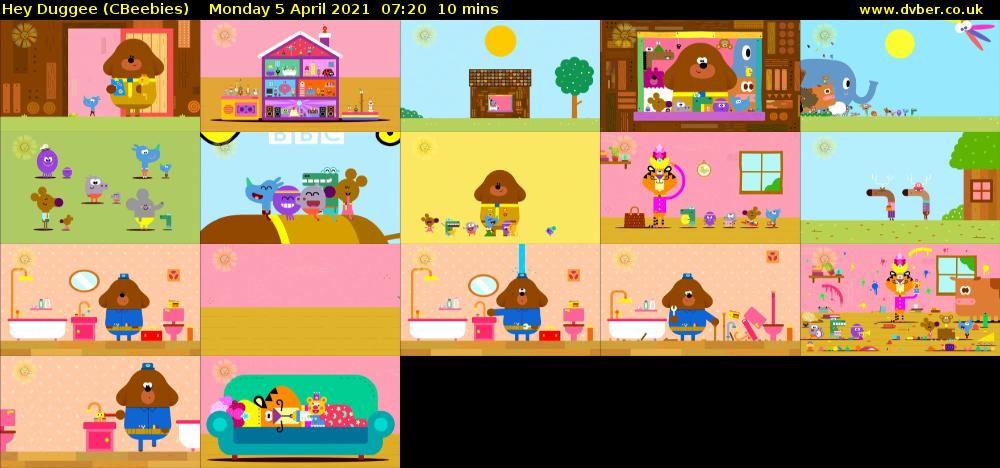 Hey Duggee (CBeebies) Monday 5 April 2021 07:20 - 07:30
