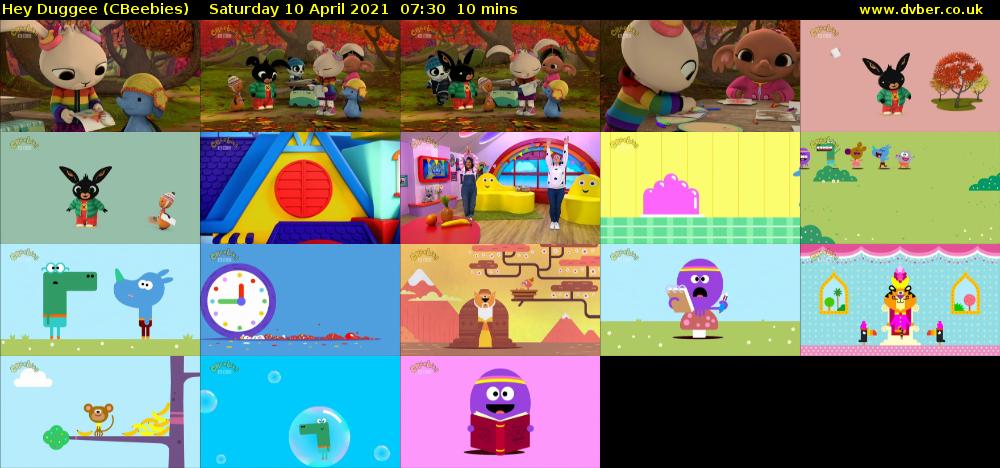Hey Duggee (CBeebies) Saturday 10 April 2021 07:30 - 07:40