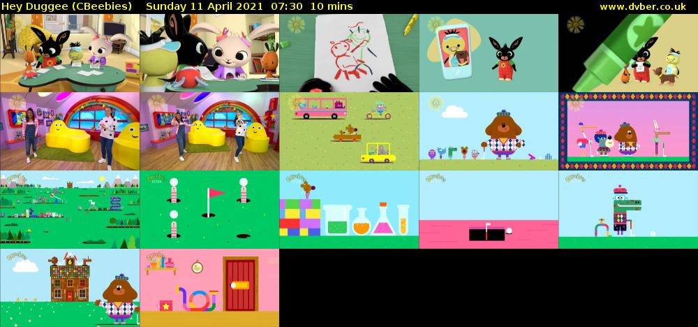 Hey Duggee (CBeebies) Sunday 11 April 2021 07:30 - 07:40