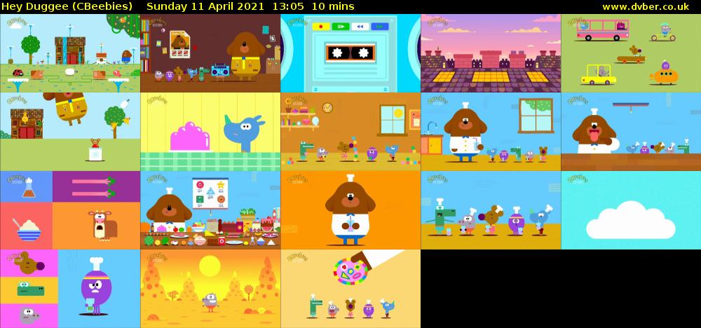 Hey Duggee (CBeebies) Sunday 11 April 2021 13:05 - 13:15