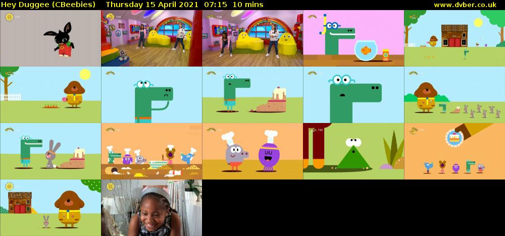 Hey Duggee (CBeebies) Thursday 15 April 2021 07:15 - 07:25